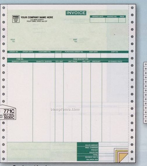 Classic Invoice W/ 7 Columns (3 Part)