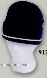 Premium Polar Fleece Solid Beanie With Piping