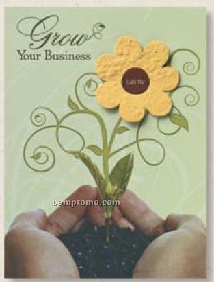 Prospecting Greeting Card With Embedded Flower Seed Decoration