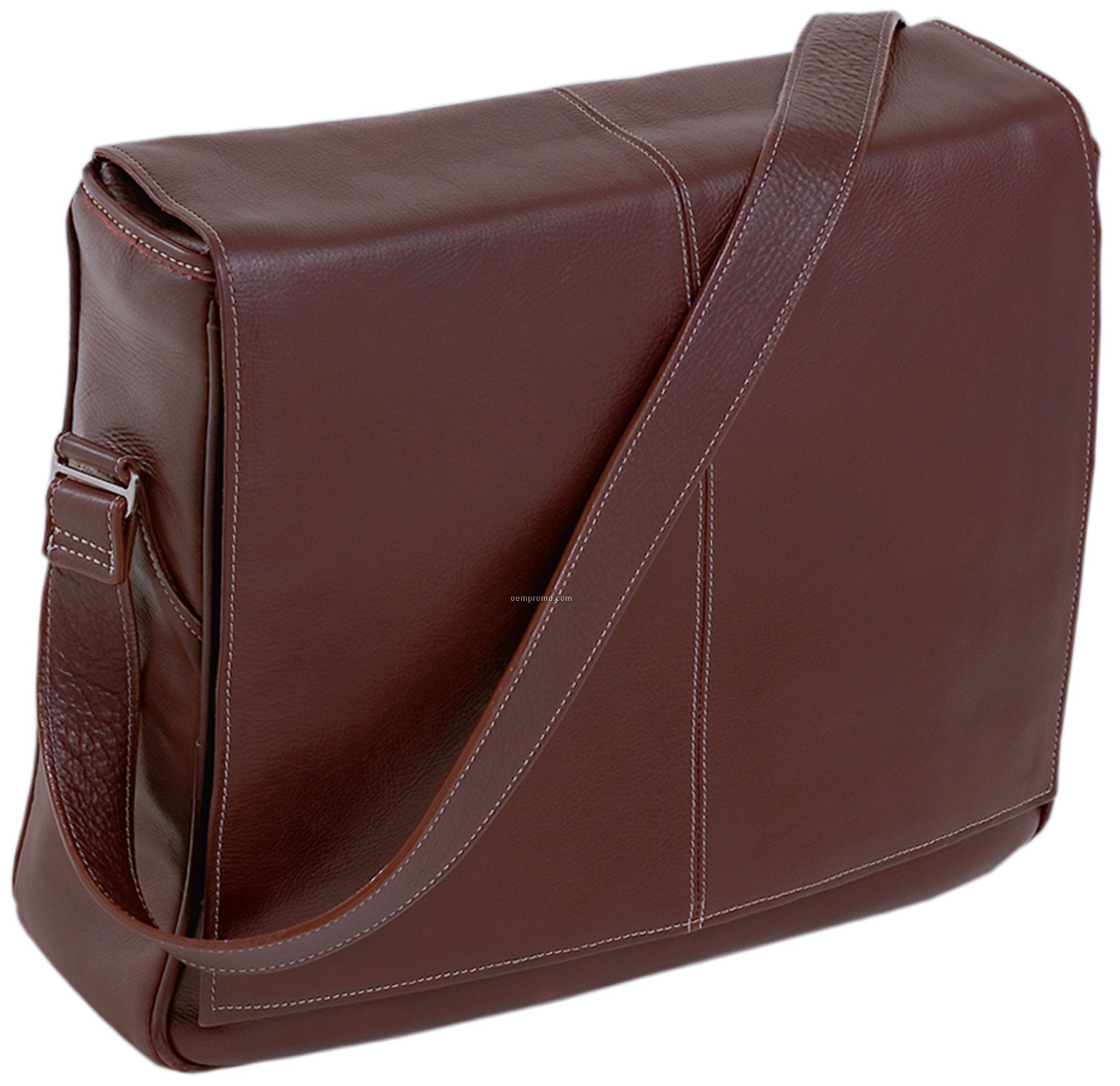 San Francesco Leather Messenger Bag - Cherry Red