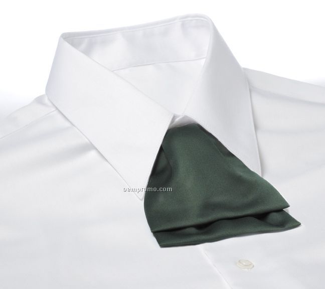 Wolfmark Polyester Satin Cascade Adjustable Band Tie - Hunter Green