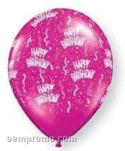 11" Pastel Birthday Printed Latex Balloon