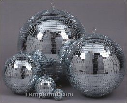 12" Silver Disco Mirror Ball