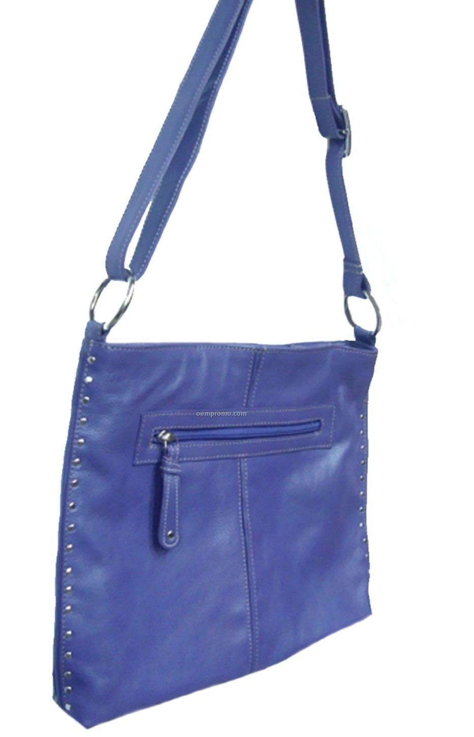 Blue Purse W/ Side Zip Pocket