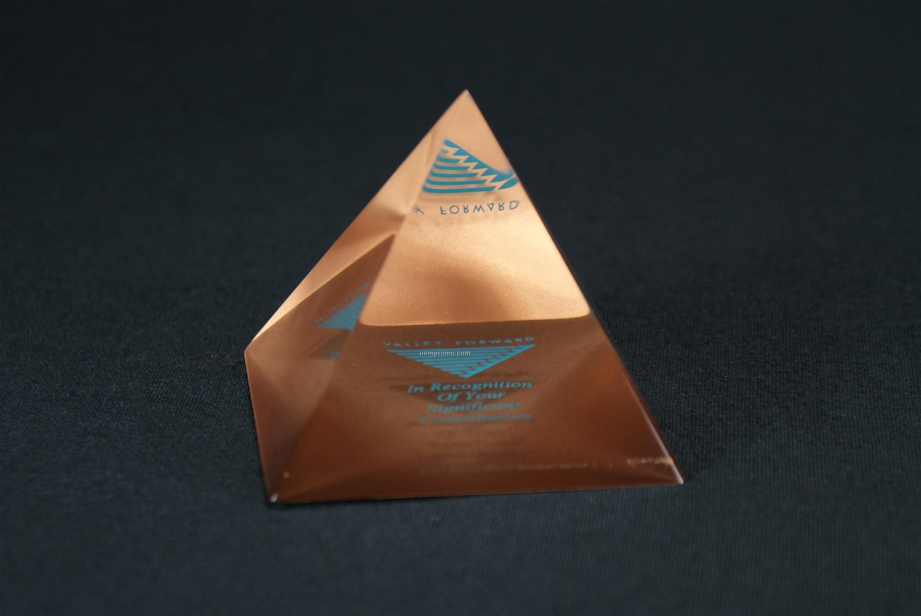 Lucite Pyramid - For Embedment Only (3"X3" )