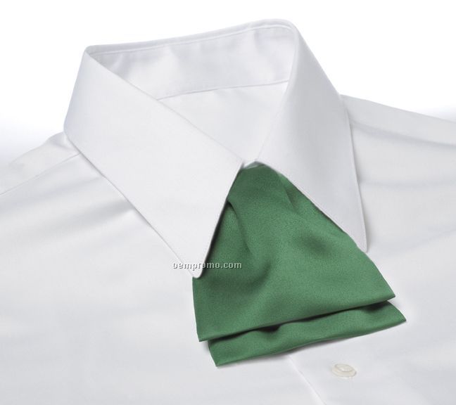 Wolfmark Polyester Satin Adjustable Band Cascade Tie - Kelly Green