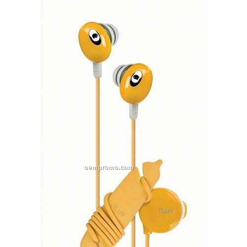 Iluv In-ear Stereo Earphone With Volume Control - Orange