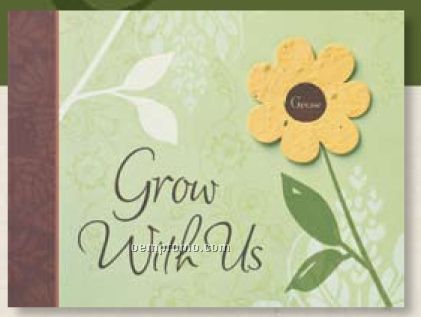Prospecting Greeting Card With Flower Seed Decoration
