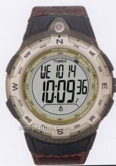Timex Expedition Digital Compass Mix Round Dial W/ Brown/Tan Strap