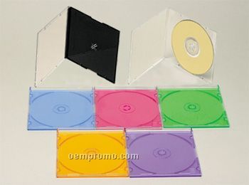 CD Slim Line Jewel Case - Colored Top With Frosty Clear Base