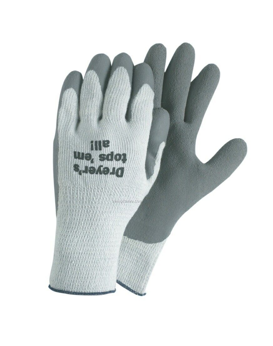 Insulated String Knit Glove With Rubber Latex Dipped Palm