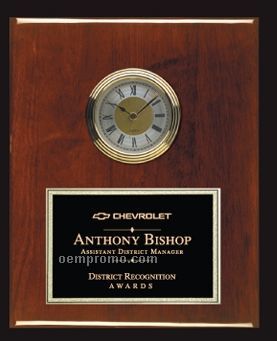 Rosewood Piano Finish Clock Plaque - Medium