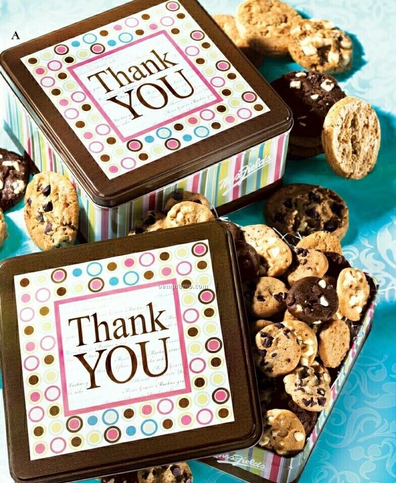 Tasteful Thanks Thank You Tin (6 Cookies & 6 Brownies)