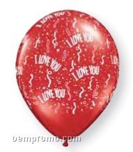 11" Ruby I Love You Printed Latex Balloon