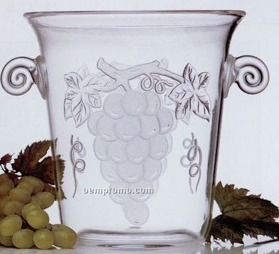 3 1/2 Qt. Champagne & Wine Bucket With Embossed Grapes (Tulip Shaped)