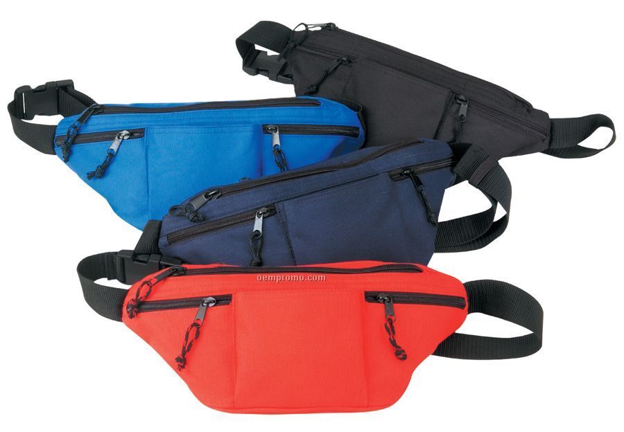 Zippered Polyester Fanny Pack (14"X7"X3")