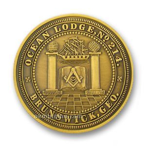 1.5" Solid Brass Coin (No Color)