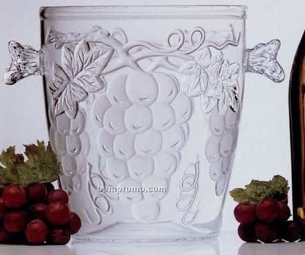 4 3/4 Qt. Champagne & Wine Bucket With Embossed Grapes (Bowl Shaped)