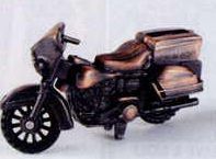 Early American Bronze Metal Pencil Sharpener - Motorcycle