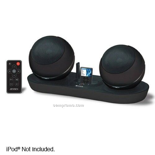 Jensen Universal Docking Station W/ Wireless Speakers For Ipod