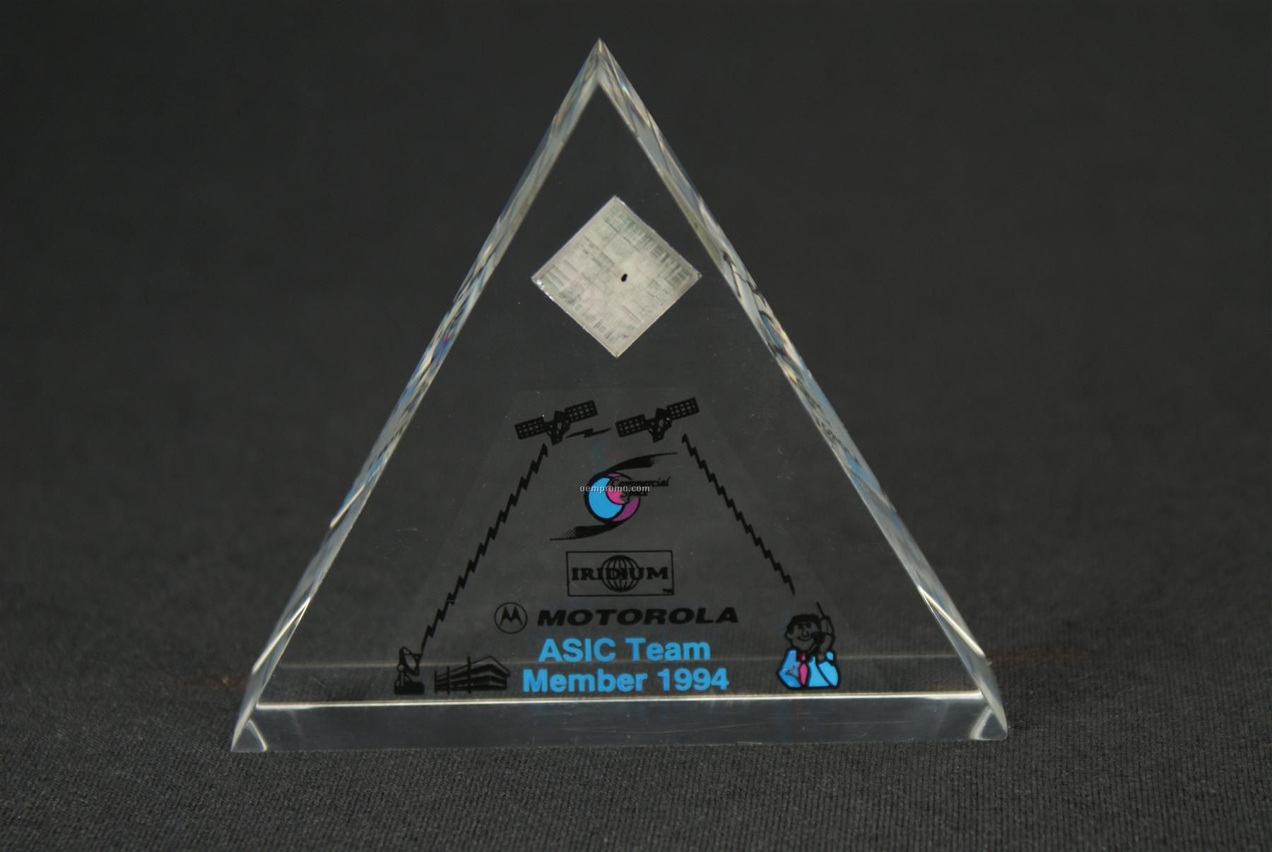 Lucite Triangle Embedment (4"X7/8")