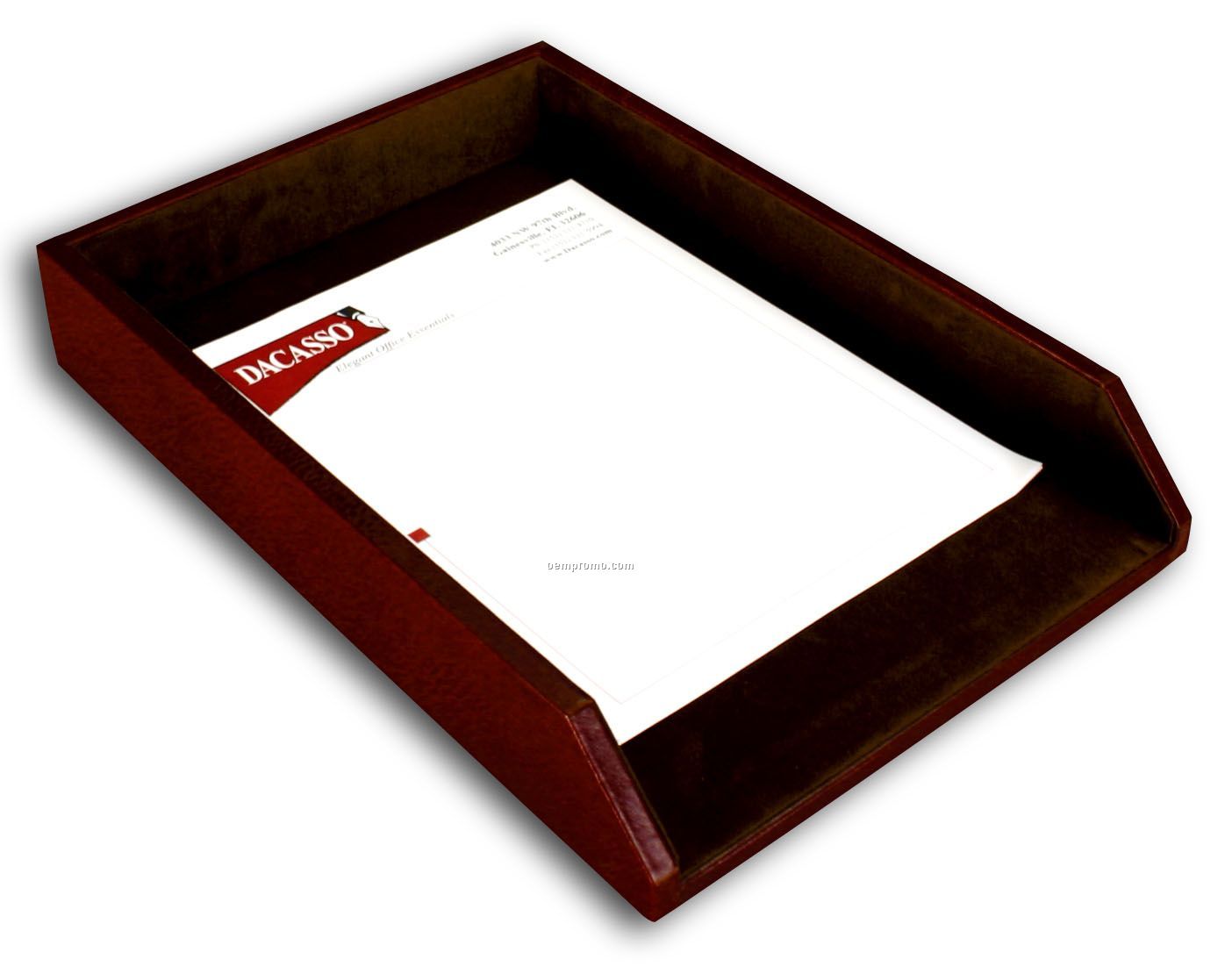 Mocha Brown Classic Leather Front-load Letter Tray (Legal Size)