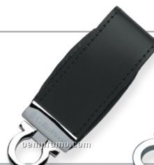 Sassari Black Leatherette USB Flash Drive (512 Mb)