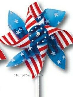 Usa Flag Pinwheel (4")