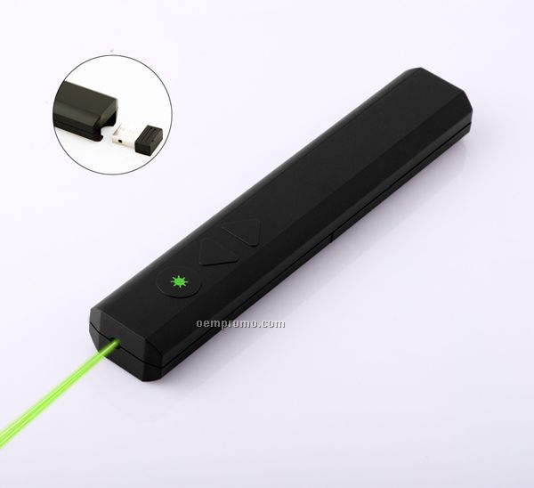 Wireless Pen Shape Presentation Remote Control W/Green Laser