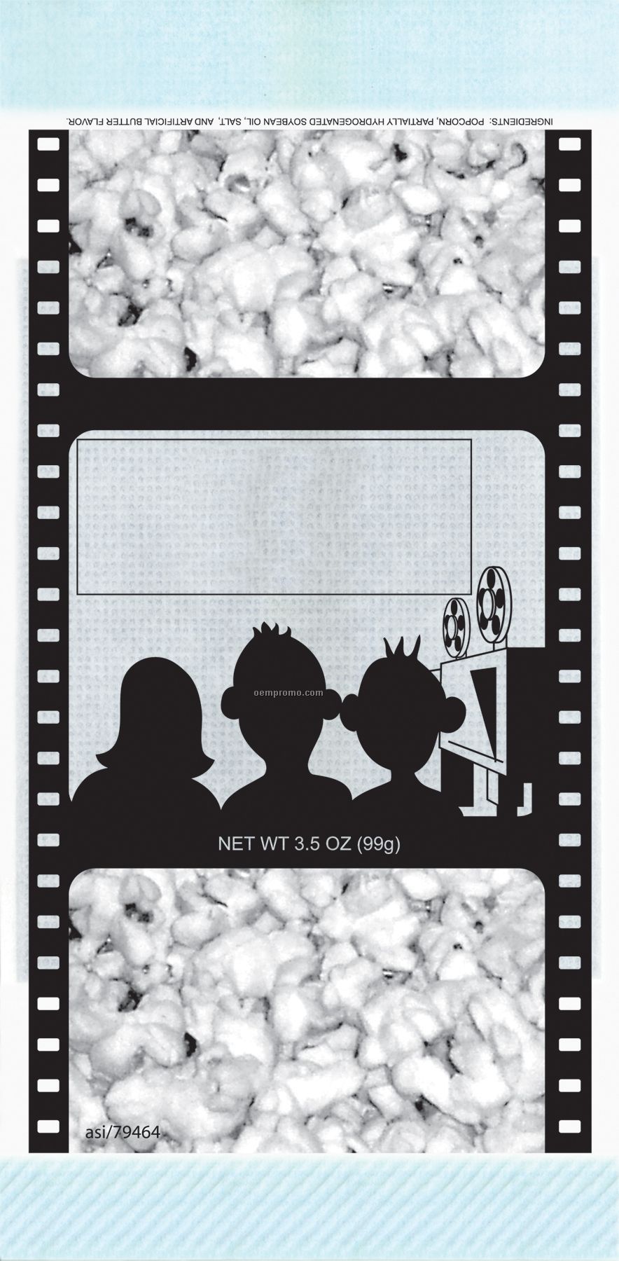 2 Color Pre-designed Microwave Popcorn Bag (Movie Reel)