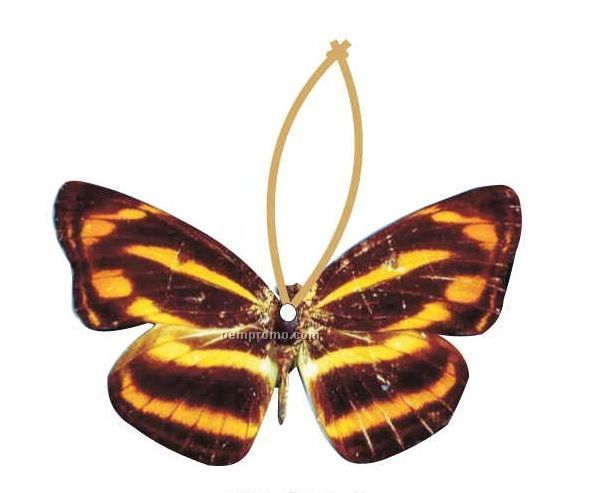 Brown & Yellow Butterfly Ornament W/ Mirrored Back (12 Square Inch)