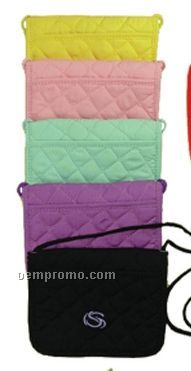 Embroidered Quilted Id Holder & Wallet