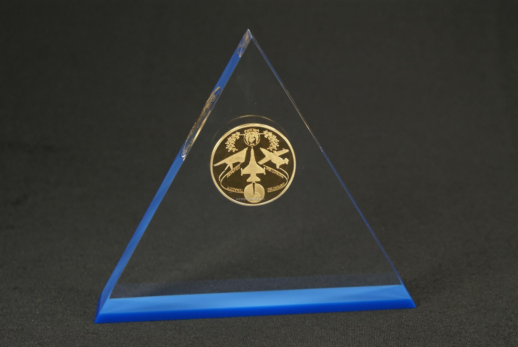 Lucite Triangle Embedment (5"X7/8")