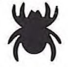 Mylar Confetti Shapes Spider (5")