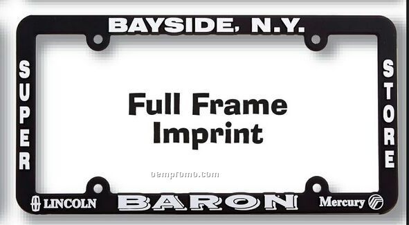 Full Frame High View (Hv) Raised Copy Plastic License Plate Frame