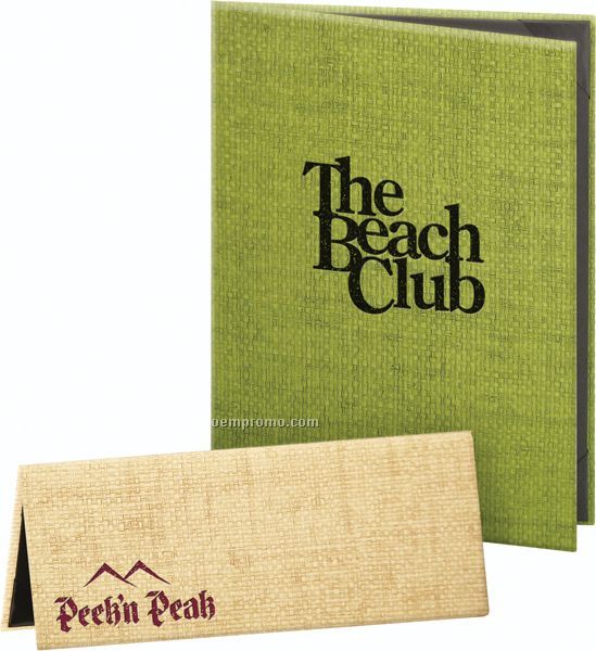 Rattan Weave Hardback Menu Cover-1 View (4-1/4"X11")