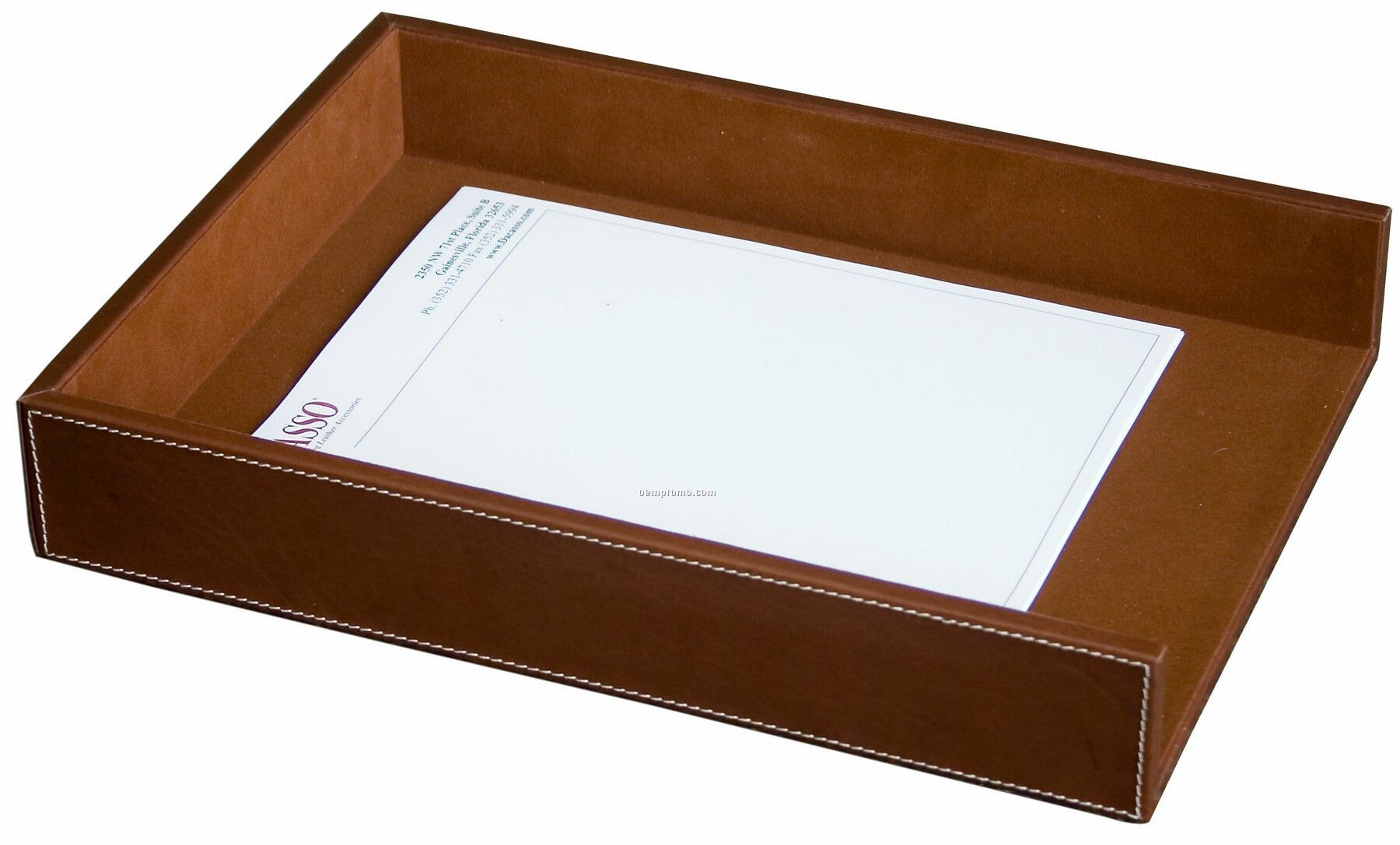 Brown Rustic Leather Front-load Tray (Legal Size)