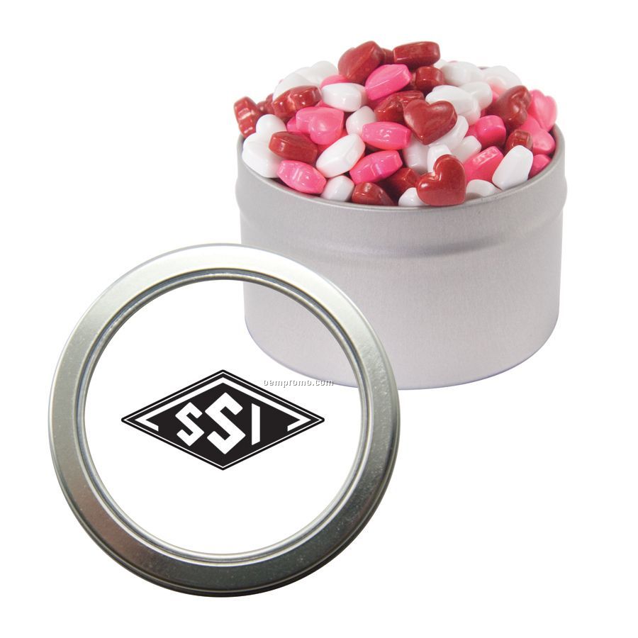 Candy Window Tin With Candy Hearts