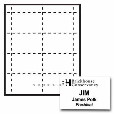 Classic Name Tag Paper Insert - 1 Color (4"X2 1/2")