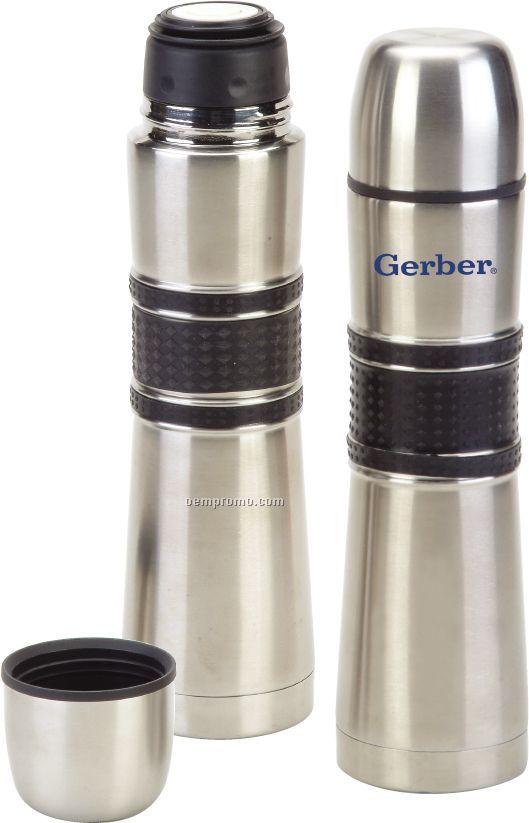 16 Oz. Rubber Grip Stainless Thermo-vacuum Sealed Bottle