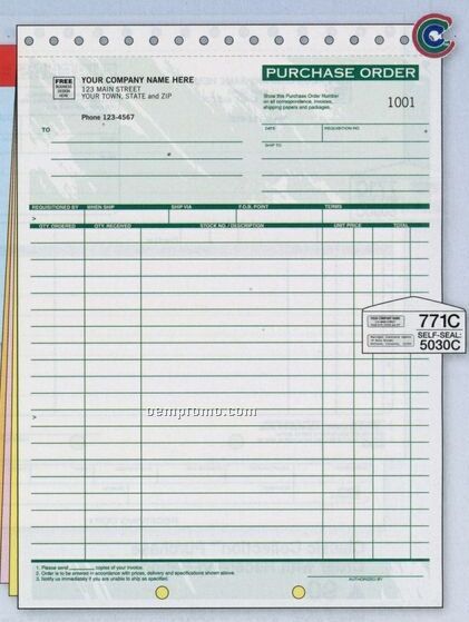 Classic Collection Large Purchase Order (2 Part)
