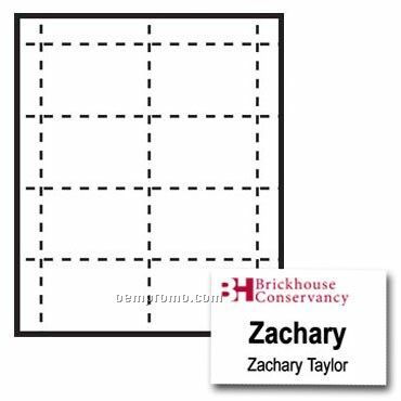 Classic Name Tag Paper Insert - 1 Color (4"X2 1/2")