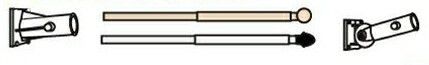 Solid Birch Flag Poles With Sleeve And Wood Ball