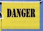 Stock 60' Printed Rectangle Warning Pennants (Danger - 18"X12")