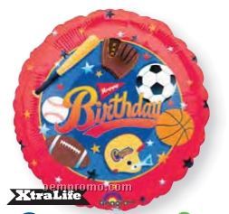 18" Sports Happy Birthday Balloon