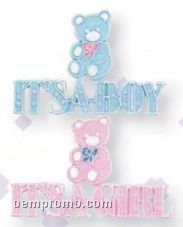 4 1/2" It's A Boy Or It's A Girl Floral Pick (12 Count)