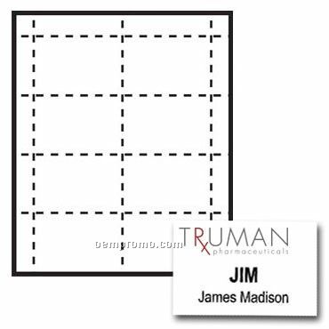 Classic Name Tag Paper Insert - 3 Color (4