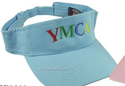 Embroidered Washed Cotton Visor - 5 To 8 Days