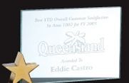 Jade Glass Achievement Award - W/ Brass Star - Large