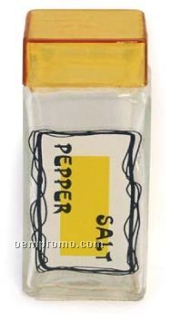 Salt/ Pepper Shaker Set W/ Plastic Covers & Salt/ Pepper Design